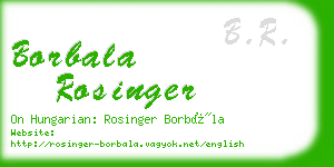 borbala rosinger business card